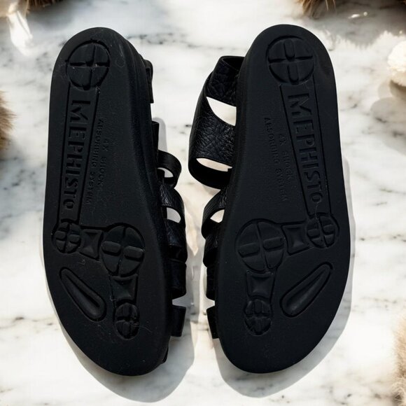 Mephisto Men's Sam Fisherman Sandals Size 8 Black Leather 42 MSRP $329 - Picture 8 of 13